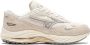 Mizuno Wave Rider ß | White Sand Ultimate Gray Wit Suede Lage sneakers Heren - Thumbnail 2
