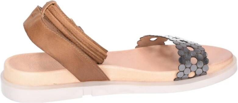 MJUS Casual Camel Leren Dames Sandalen Multicolor Dames