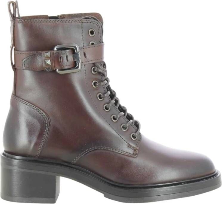 Mjus Dames Cognac Leren Schoenen