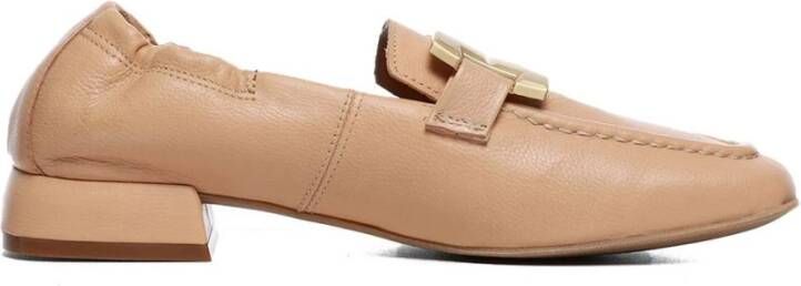 Mjus Leren mocassins met gouden gesp