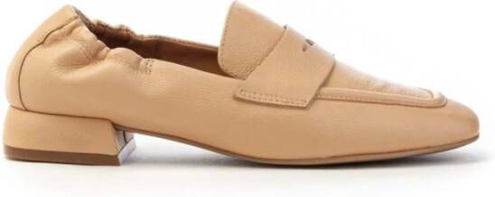 MJUS Elastische Leren Mocassin Damesschoen Beige Dames