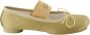 MM6 Maison Margiela Iconische Geborduurde Ballerina's met Leren Blokhak Beige Dames - Thumbnail 10