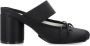MM6 Maison Margiela Zwarte Satijnen Hakken Muiltjes Ballerina's Black Dames - Thumbnail 9