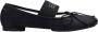 MM6 Maison Margiela Zwarte Satijnen Balletschoenen Ronde neus Strik Black Dames - Thumbnail 16