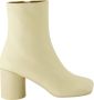 MM6 Maison Margiela Ivoor leren enkellaarzen 7cm hak Beige Dames - Thumbnail 3
