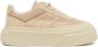 MM6 Maison Margiela Beige Leren Sneakers met Geperforeerde Details - Thumbnail 1