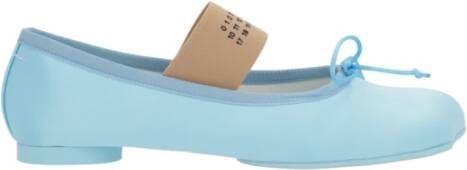 MM6 Maison Margiela Satijnen Ballerina`s Blue Dames