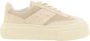 MM6 Maison Margiela Chunky Platform Sneakers met Mesh Inzetstukken Beige Heren - Thumbnail 1
