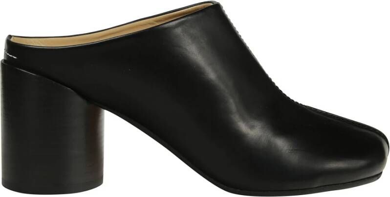 MM6 Maison Margiela Sandalen "Stitch-Out" Mules – Black in zwart