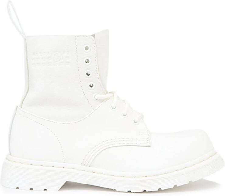 MM6 Maison Margiela Elegante Enkellaarsjes Bianco Aw25