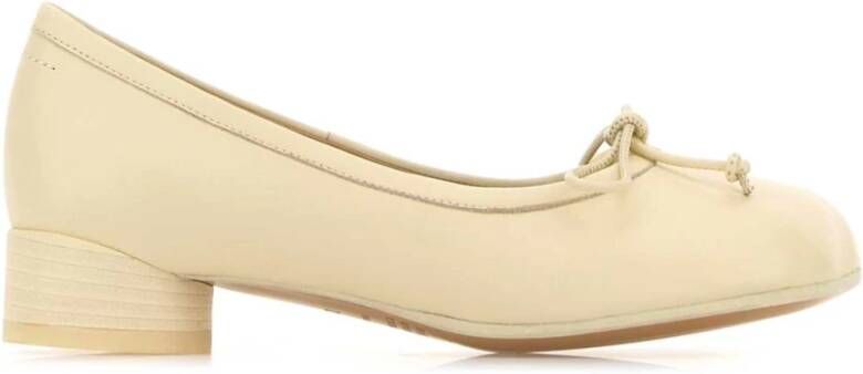 MM6 Maison Margiela Leren Anatomische Ballerina Schoenen Beige Dames