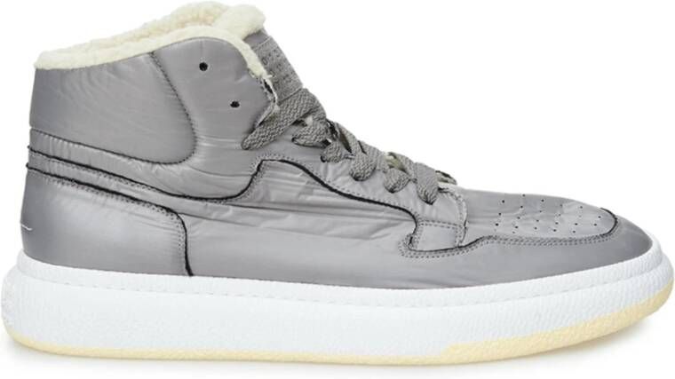 MM6 Maison Margiela Grijze High-Top Bont Sneakers Gray Heren