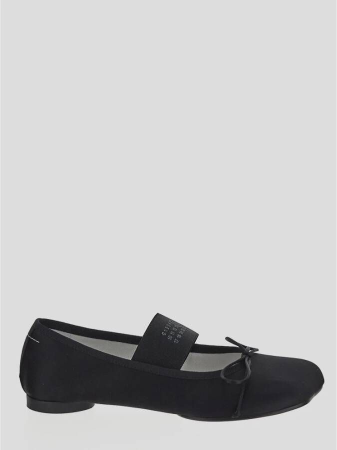 MM6 Maison Margiela Leren Ballerina Schoenen Black Dames