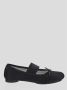 MM6 Maison Margiela Zwarte Satijnen Balletschoenen Ronde neus Strik Black Dames - Thumbnail 12