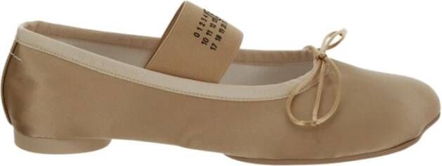 MM6 Maison Margiela Leren Ballerina's Beige Dames