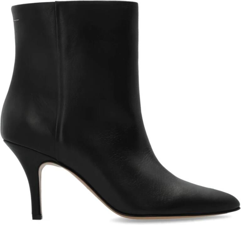 MM6 Maison Margiela Leren enkellaarzen met hakken