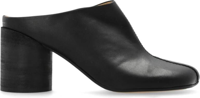 MM6 Maison Margiela Leren hakken muiltjes Black Dames