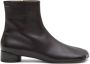 MM6 Maison Margiela Logo-geborduurde leren enkellaarzen Black Dames - Thumbnail 3