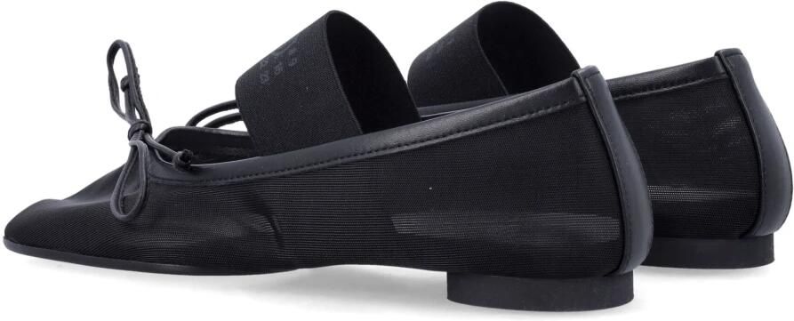MM6 Maison Margiela Zwarte Mesh Ballerina's met Elastische Band - Foto 8