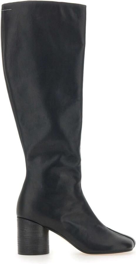 MM6 Maison Margiela Zwarte leren kniehoge laarzen - Foto 3