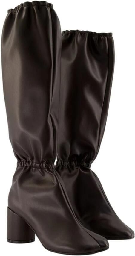 MM6 Maison Margiela Anatomische Laarsjes met Vierkante Neus en Ruches