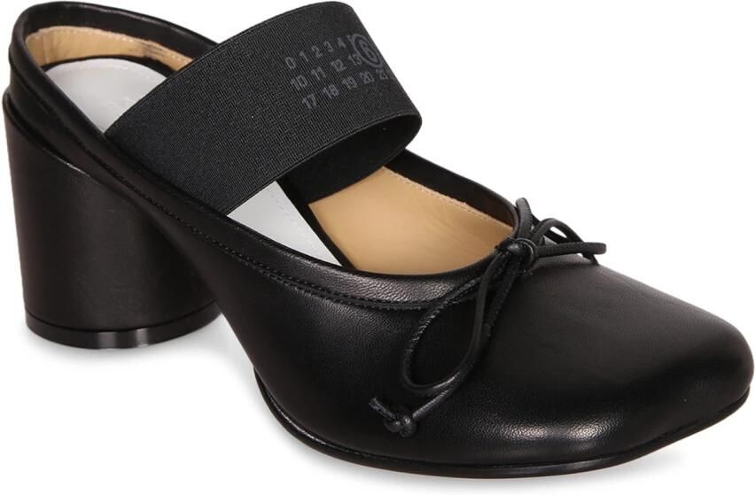 MM6 Maison Margiela Zwarte elastische band blokhak sandalen - Foto 4