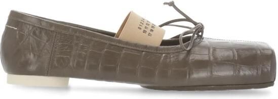 MM6 Maison Margiela Ballerina met krokodillenleer effect - Foto 2