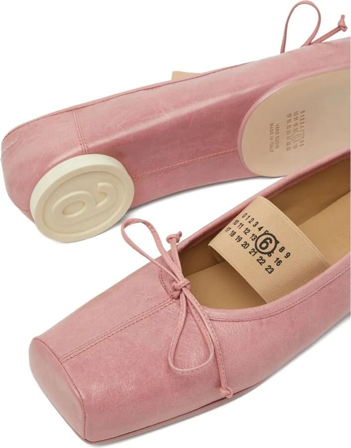 MM6 Maison Margiela Ballerina met vierkante neus en strik - Foto 2