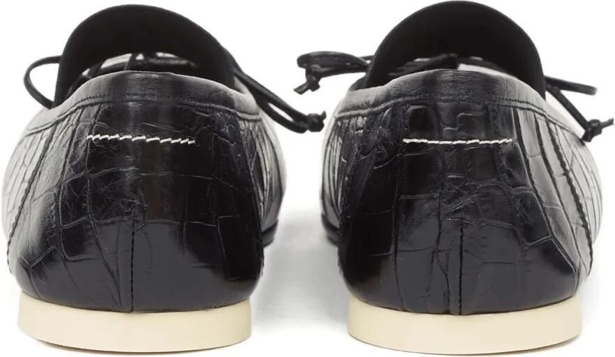 MM6 Maison Margiela Ballerina's met krokodileffect en strik