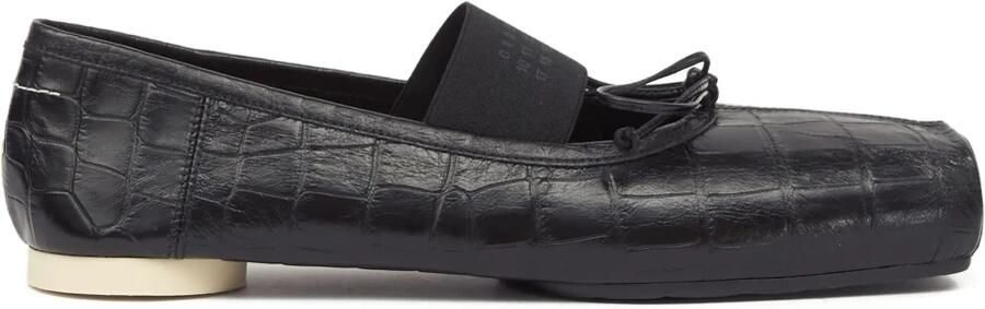 MM6 Maison Margiela Ballerina's met krokodileffect en strik