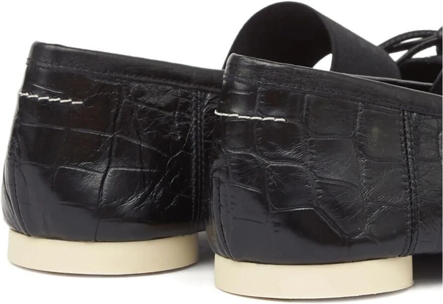 MM6 Maison Margiela Ballerina's met krokodileffect en strik - Foto 2