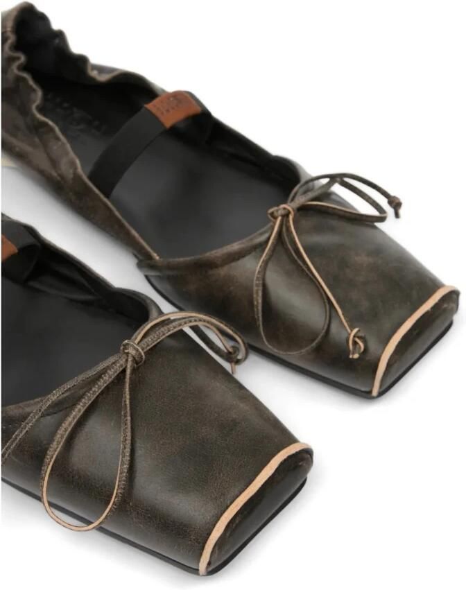 MM6 Maison Margiela Ballerina's met vierkante neus van leer - Foto 2