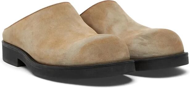 MM6 Maison Margiela Biker Washed Suede Mules - Foto 5