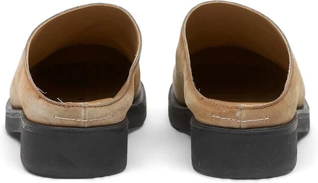 MM6 Maison Margiela Biker Washed Suede Mules - Foto 4