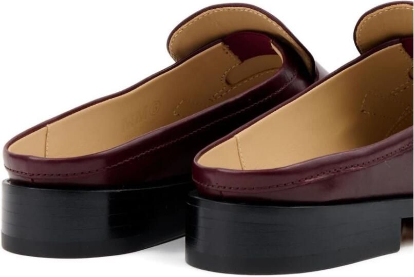 MM6 Maison Margiela Bruine leren sandalen met zwarte stilettohak