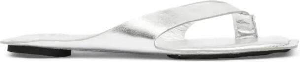 MM6 Maison Margiela Gelamineerde leren platte sandalen
