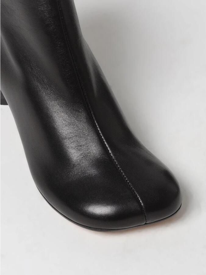 MM6 Maison Margiela Beige-Wierook Leren Anatomische Enkellaarzen Beige Dames - Foto 3