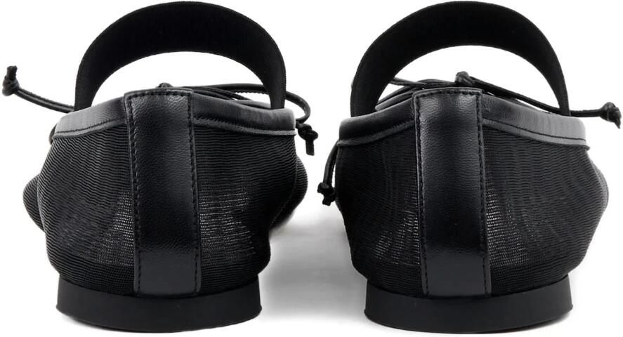 MM6 Maison Margiela Zwarte Mesh Ballerina's met Elastische Band - Foto 5