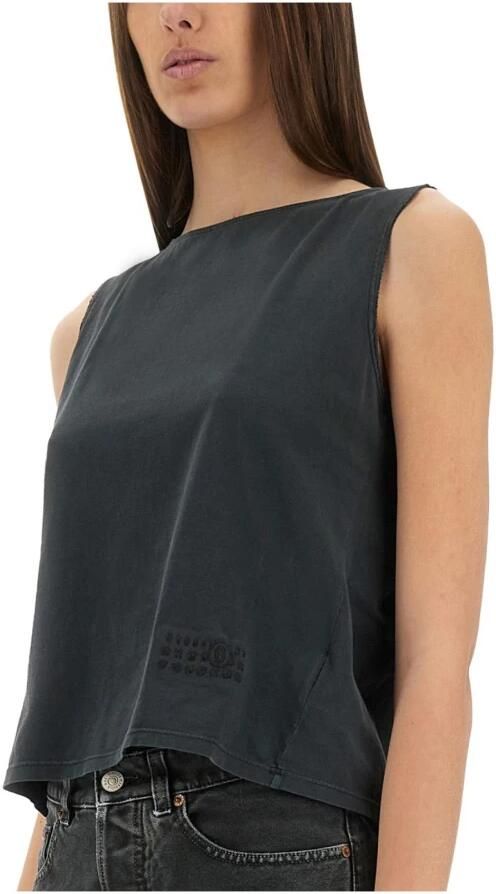 MM6 Maison Margiela Mouwloze Top met Boot Hals - Foto 2