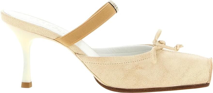 MM6 Maison Margiela Muiltjes van kalfsleer met vintage-effect