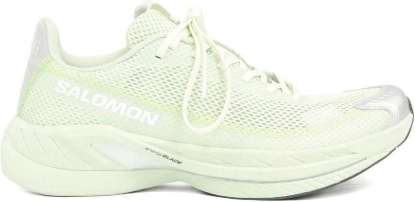 MM6 Maison Margiela Pastelgroene Chunky Sneakers met Handtekening Motief