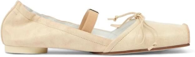 MM6 Maison Margiela Square-toe Leren Ballerina Schoenen