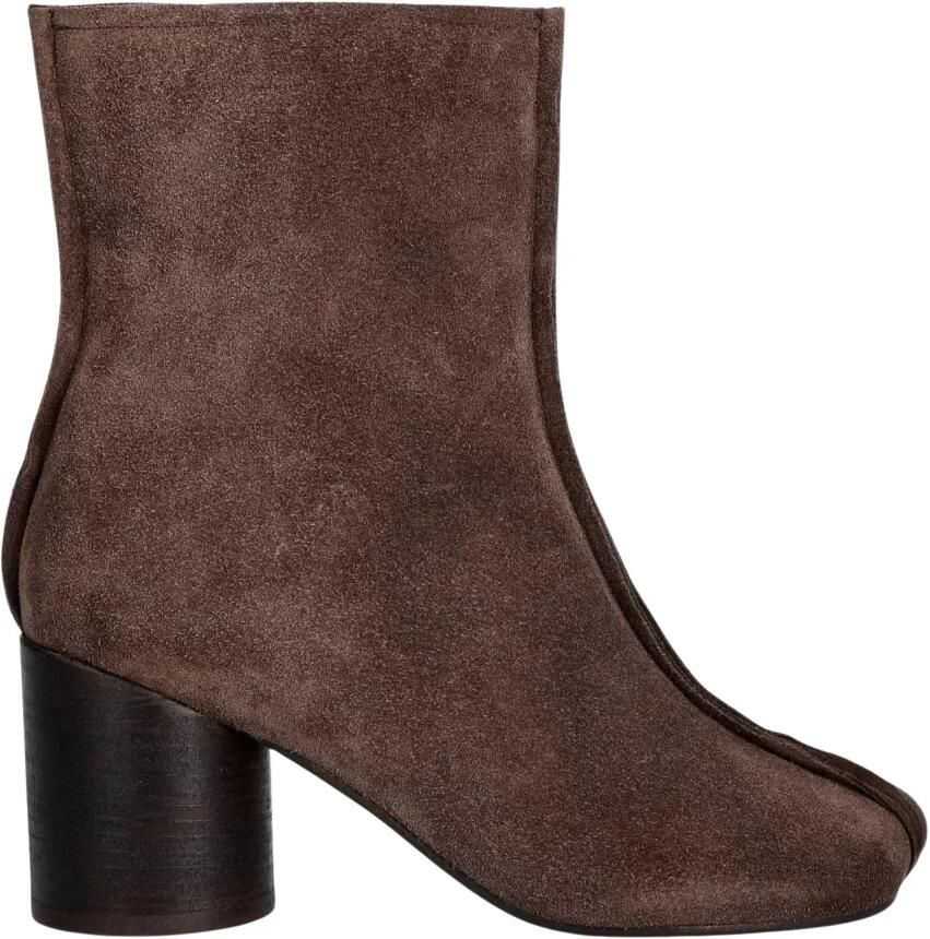 MM6 Maison Margiela Suède Anatomic Stitch-Toe Enkellaarzen