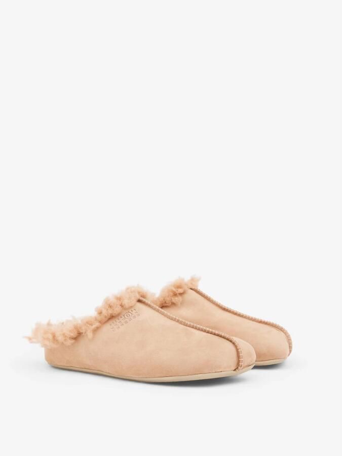MM6 Maison Margiela Suede Faux Shearling Slipper - Foto 4