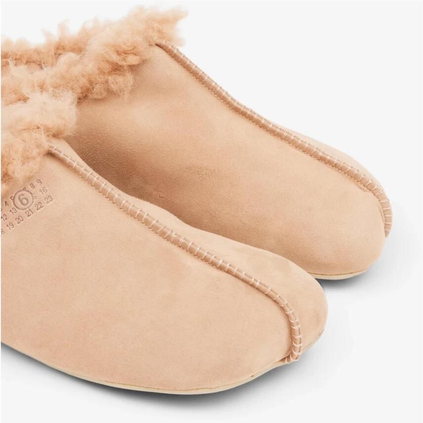 MM6 Maison Margiela Suede Faux Shearling Slipper - Foto 2