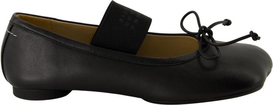 MM6 Maison Margiela Zwarte leren Anatomic Ballerina`s - Foto 1