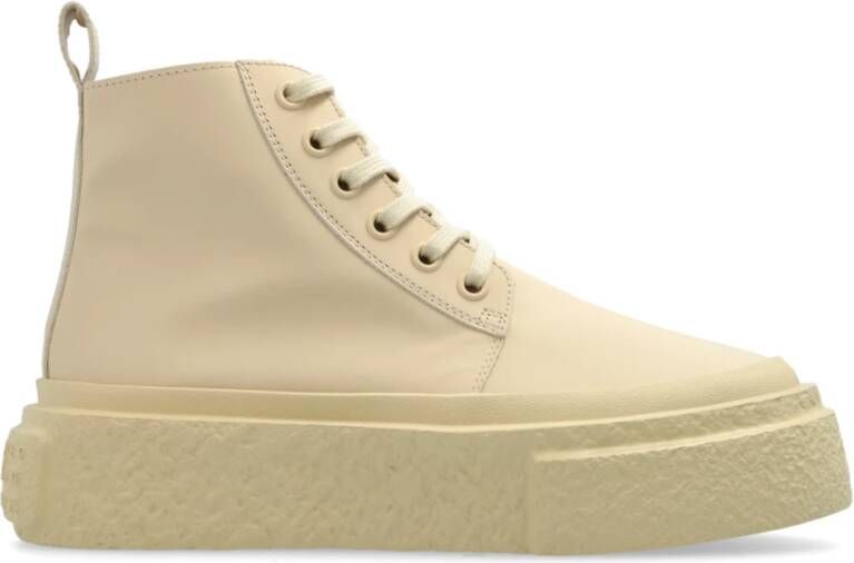 MM6 Maison Margiela Platform Enkellaarzen Beige Dames