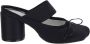 MM6 Maison Margiela Polyester Logo Hak Muiltjes Black Dames - Thumbnail 6