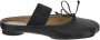 MM6 Maison Margiela Nappa Leren Strik Detail Platte Schoenen Black Dames - Thumbnail 1