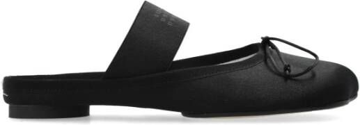 MM6 Maison Margiela Slides met bedrukt logo Black Dames